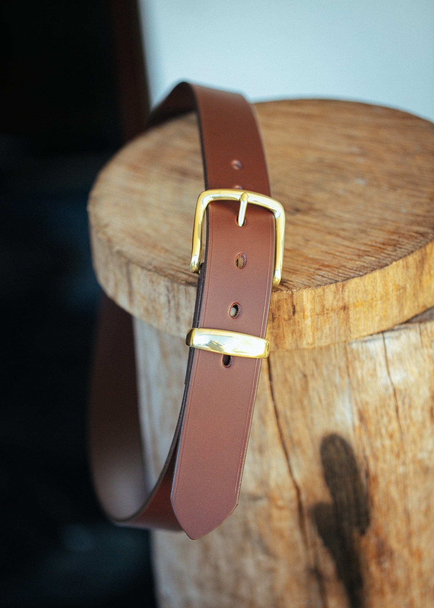 Solid Leather Men's Belt - Handmade In Australia - Black - Brass Buckle ...