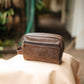 The Real McCaul Apparel & Accessories Small Toiletry Bathroom Bag - Cowhide Australian Made Australian Owned Leather Australian Made Toiletry Dopp Kit Shaving Bathroom Bag - Cowhide - Men's Gifts