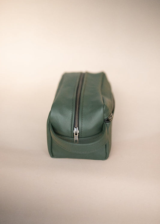 The Real McCaul Apparel & Accessories Toiletry Bathroom Washbag - Cowhide - Green Australian Made Australian Owned Leather Australian Made Toiletry Dopp Kit Shaving Bathroom Bag - Cowhide - Men's Gifts