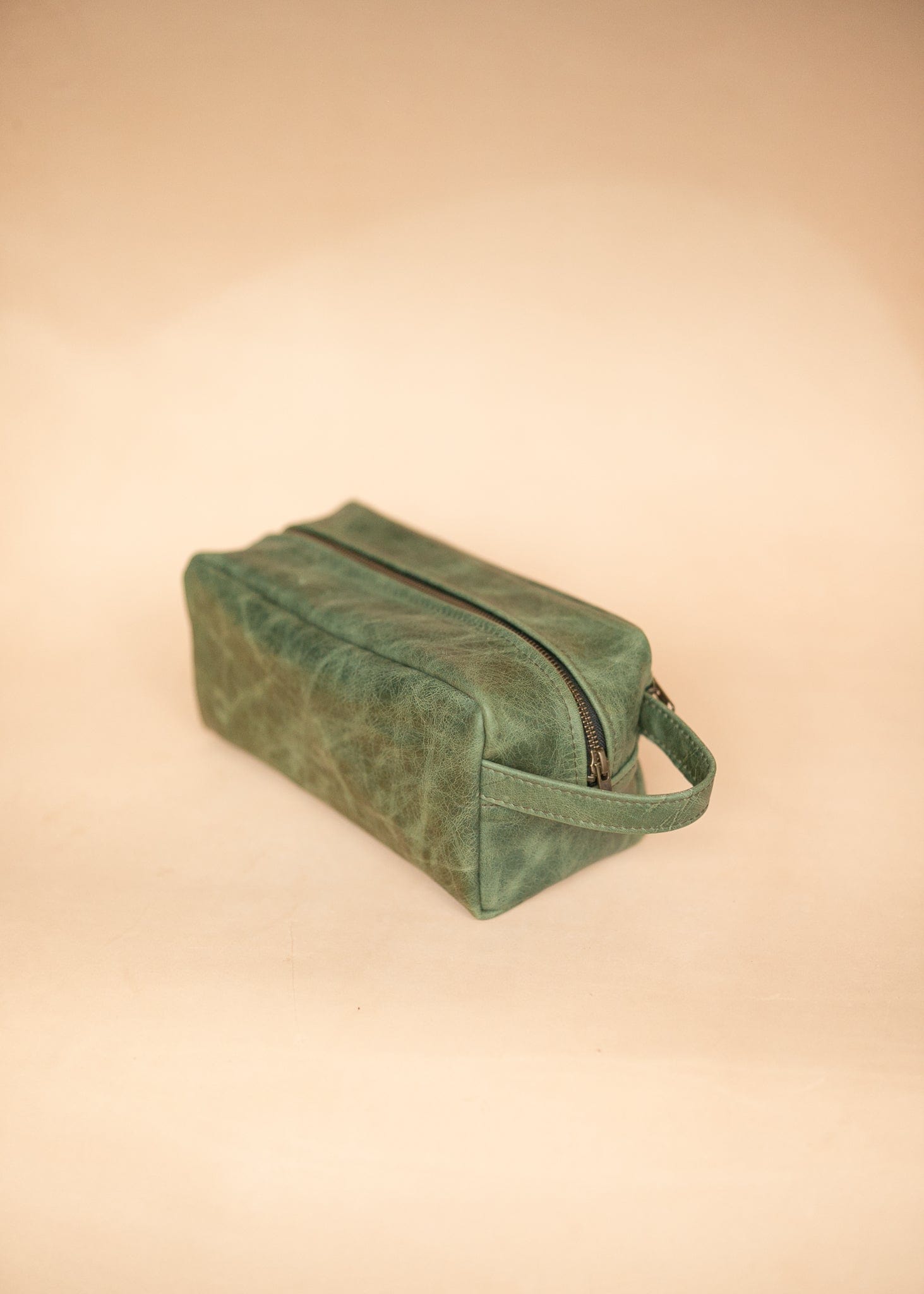 The Real McCaul Apparel & Accessories Toiletry Bathroom Washbag - Cowhide - Marble Green Australian Made Australian Owned Leather Australian Made Toiletry Dopp Kit Shaving Bathroom Bag - Cowhide - Men's Gifts