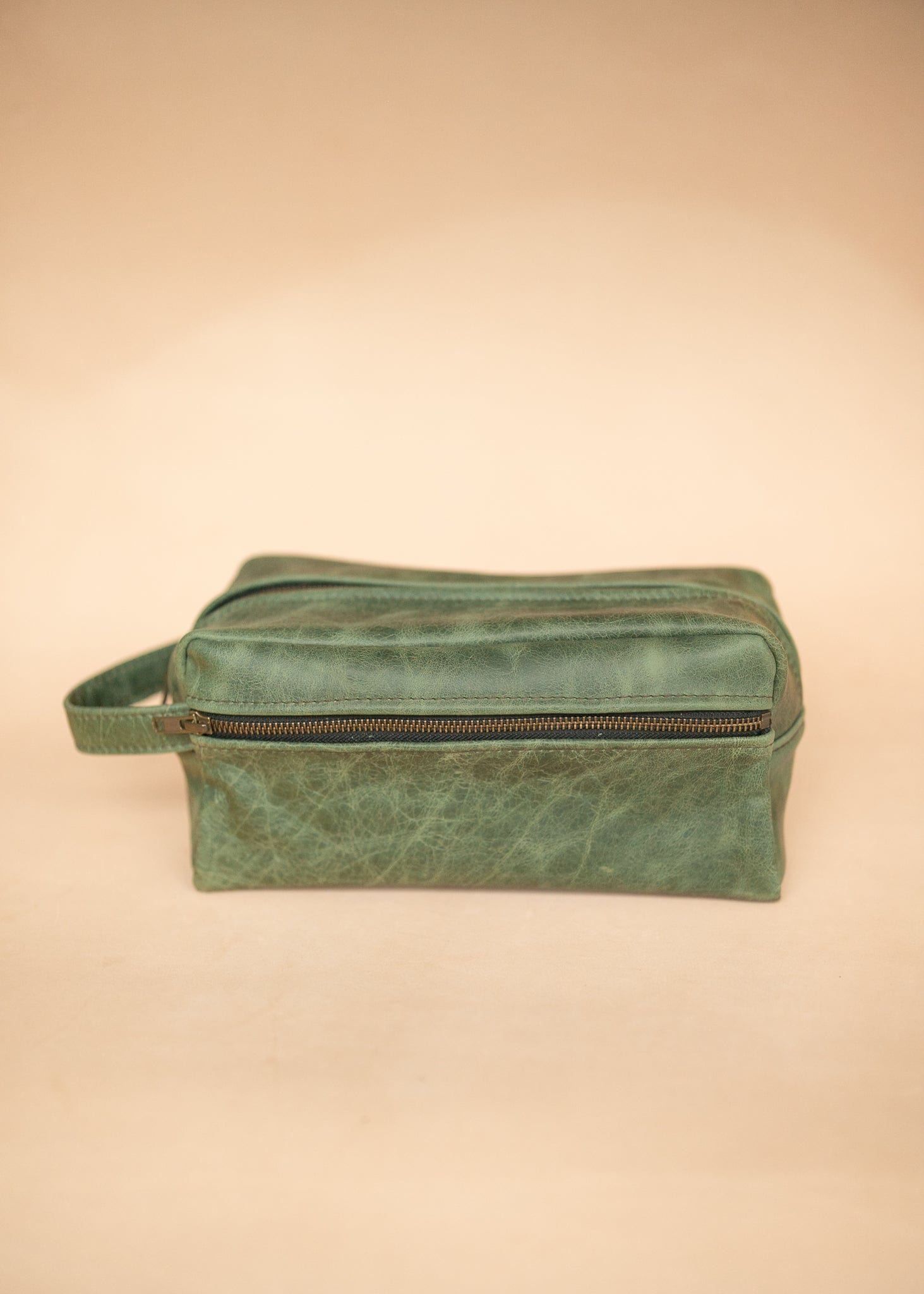 The Real McCaul Apparel & Accessories Toiletry Bathroom Washbag - Cowhide - Marble Green Australian Made Australian Owned Leather Australian Made Toiletry Dopp Kit Shaving Bathroom Bag - Cowhide - Men's Gifts