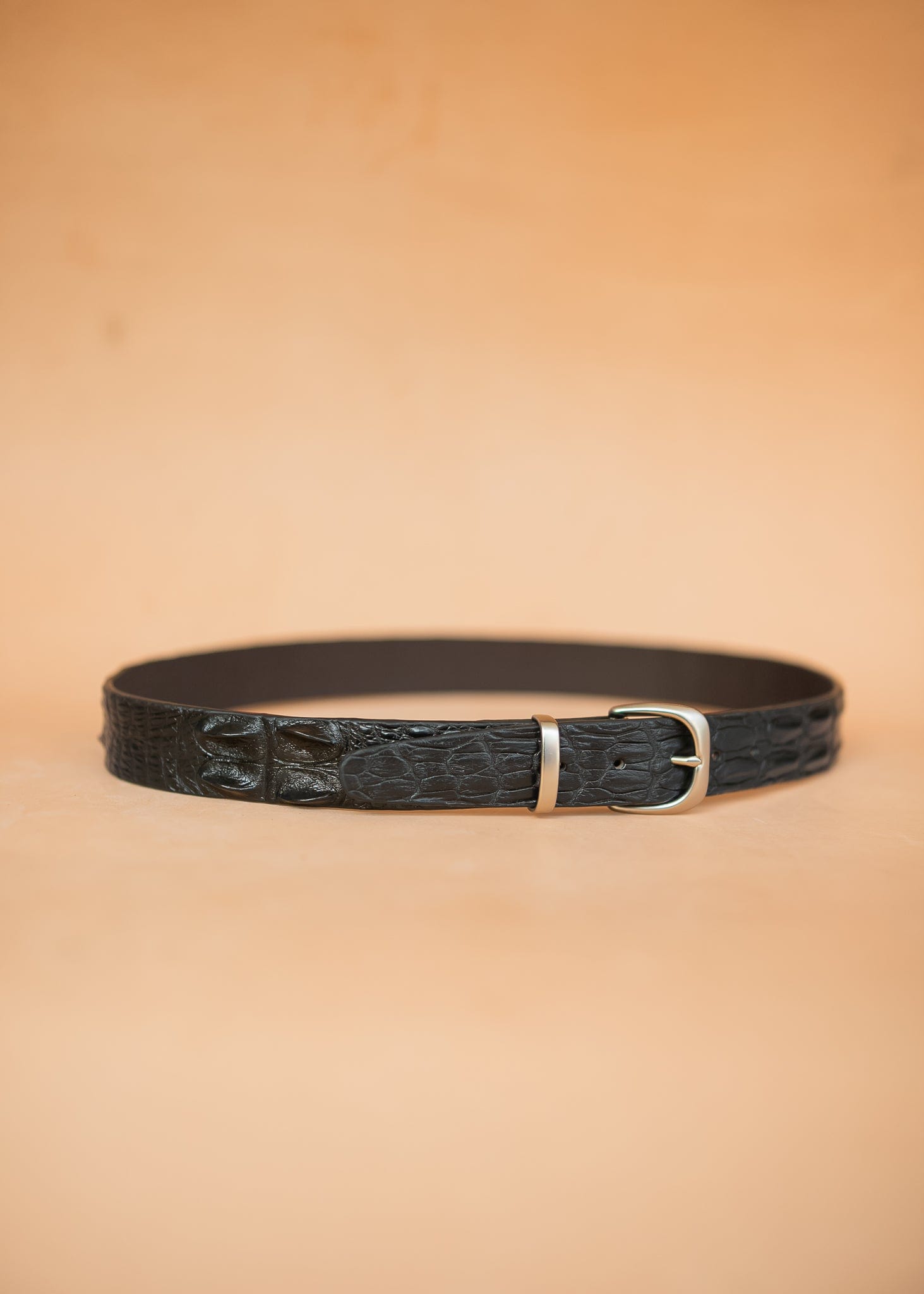 The Real McCaul Belts Genuine Croc Belt - Australian Saltwater Australian Made Australian Owned Genuine Crocodile Leather Belt- Made In Australia- Brass Buckle