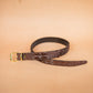 The Real McCaul Belts Genuine Croc Belt - Australian Saltwater Australian Made Australian Owned Genuine Crocodile Leather Belt- Made In Australia- Brass Buckle