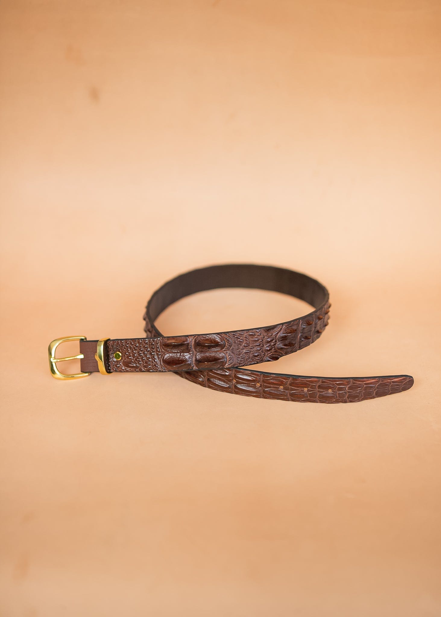 The Real McCaul Belts Genuine Croc Belt - Australian Saltwater Australian Made Australian Owned Genuine Crocodile Leather Belt- Made In Australia- Brass Buckle