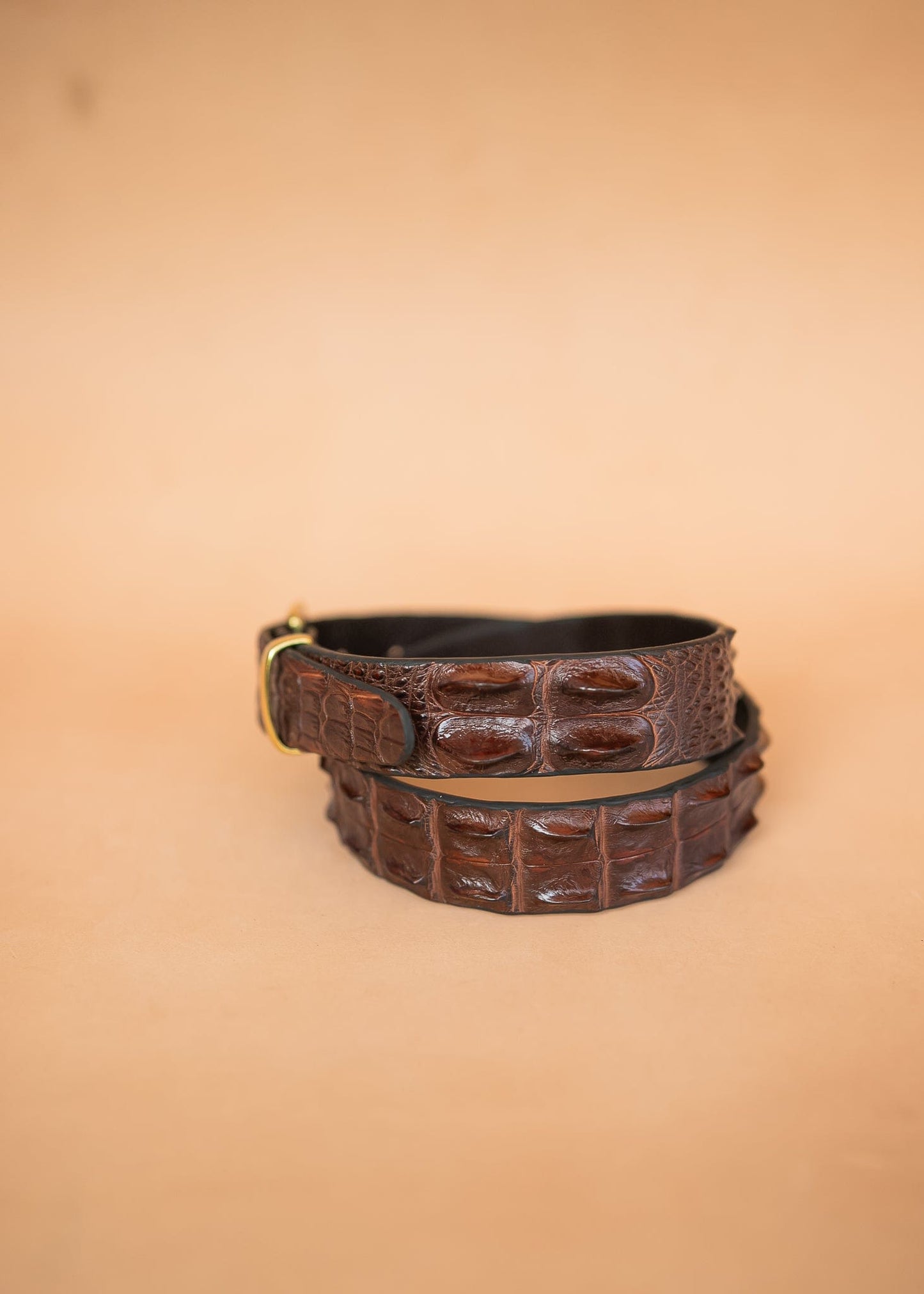 The Real McCaul Belts Genuine Croc Belt - Australian Saltwater Australian Made Australian Owned Genuine Crocodile Leather Belt- Made In Australia- Brass Buckle