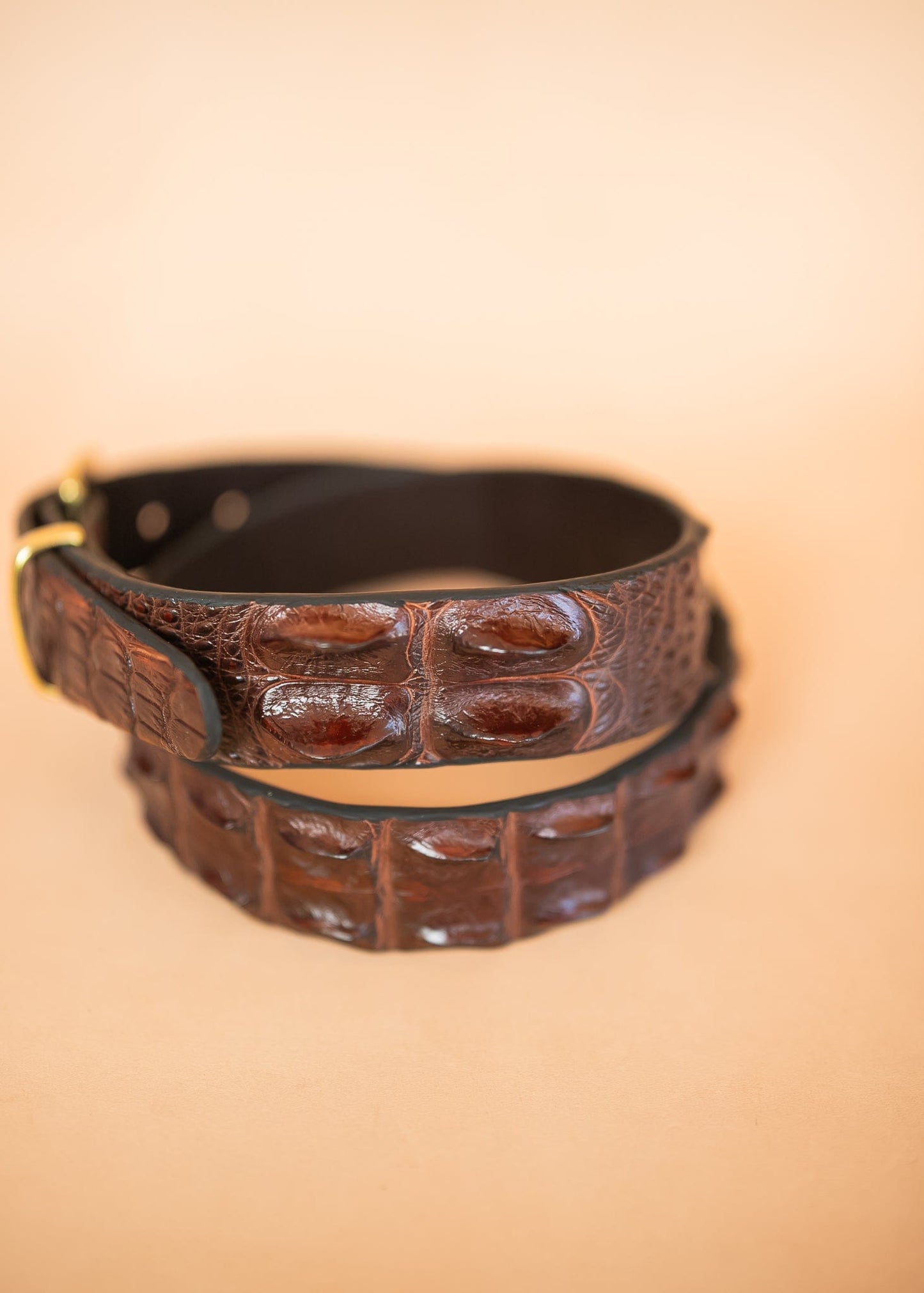 The Real McCaul Belts Genuine Croc Belt - Australian Saltwater Australian Made Australian Owned Genuine Crocodile Leather Belt- Made In Australia- Brass Buckle