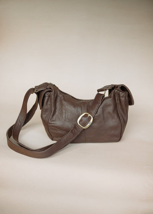 The Real McCaul Handbags The Faye Bag - Chesnut Australian Made Australian Owned Made in Australia Handbag- Faye Shoulder Crossbody Bag Genuine Leather