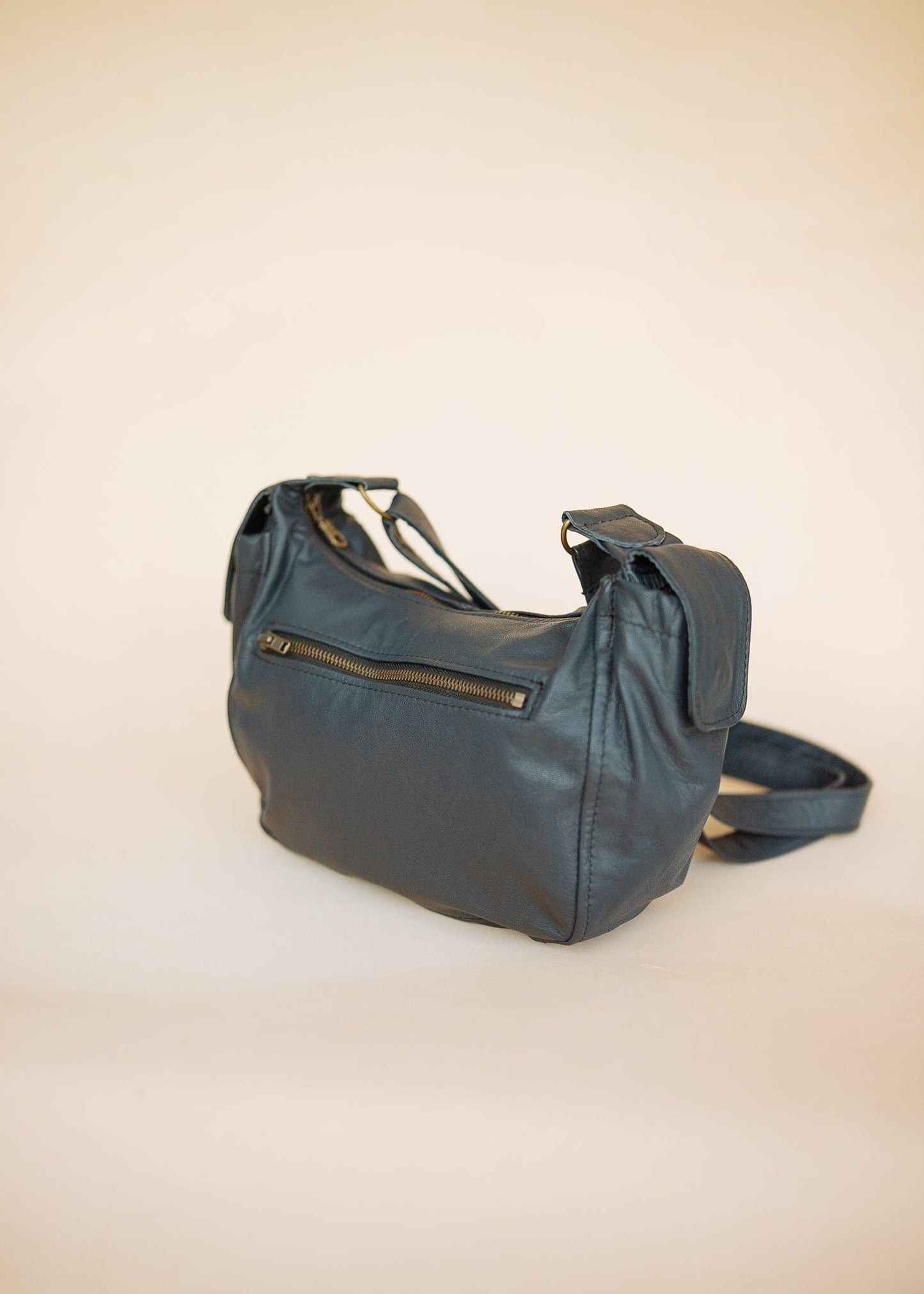 The Real McCaul Handbags The Faye Bag - Navy Blue Australian Made Australian Owned Made in Australia Handbag- Faye Crossbody Shoulder Bag Genuine Leather