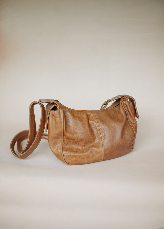 The Real McCaul Handbags The Faye Bag - Tan Australian Made Australian Owned Made in Australia Handbag- Faye Crossbody Shoulder Bag Genuine Leather