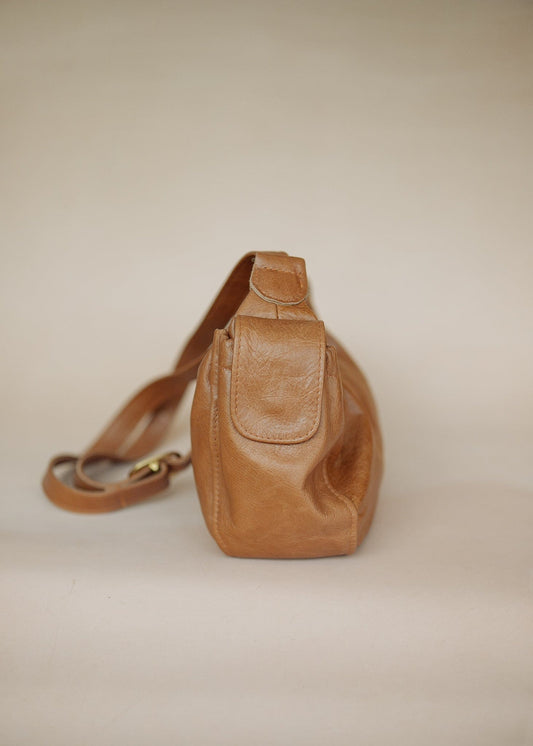 The Real McCaul Handbags The Faye Bag - Tan Australian Made Australian Owned Made in Australia Handbag- Faye Crossbody Shoulder Bag Genuine Leather