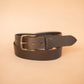 The Real McCaul Leathergoods Belts Antique Brass / 48" (122cm) Legacy Casual Belt 38mm - Dark Brown Australian Made Australian Owned Solid Leather Men's Belt - Handmade in Australia - Dark Brown - Brass Buckle