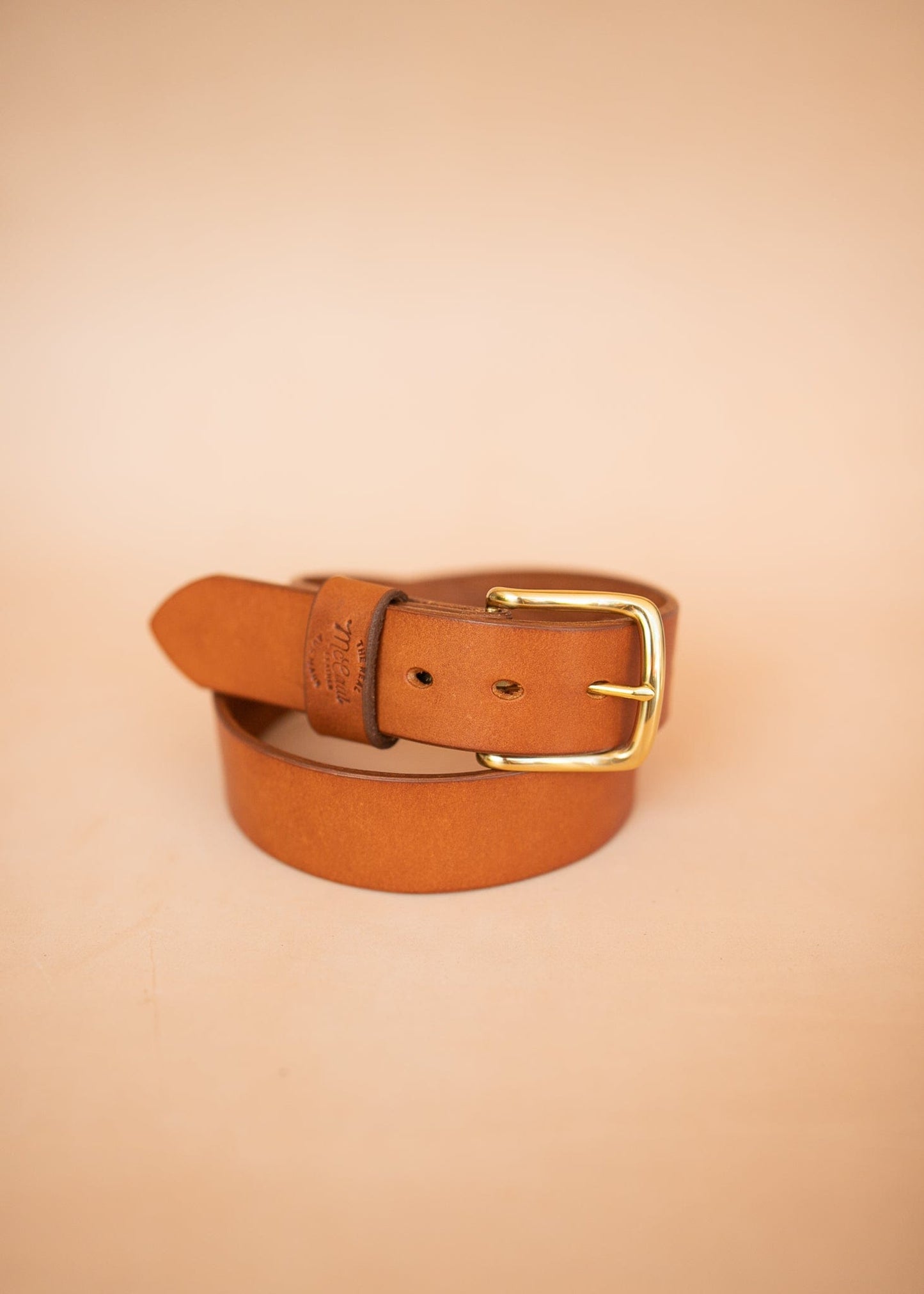 The Real McCaul Leathergoods Belts Gold / 30” (77cm) Legacy Casual Belt 38mm - Rustic Tan Australian Made Australian Owned Solid Leather Men's Belt - Handmade in Australia - Black - Brass Buckle