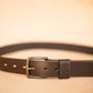 The Real McCaul Leathergoods Belts Legacy Casual Belt 38mm - Dark Brown Australian Made Australian Owned Solid Leather Men's Belt - Handmade in Australia - Dark Brown - Brass Buckle