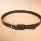 The Real McCaul Leathergoods Belts Legacy Casual Belt 38mm - Dark Brown Australian Made Australian Owned Solid Leather Men's Belt - Handmade in Australia - Dark Brown - Brass Buckle