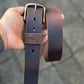 The Real McCaul Leathergoods Belts Legacy Casual Belt 38mm - Rustic Brown Australian Made Australian Owned Solid Leather Men's Belt - Handmade in Australia - Black - Brass Buckle