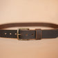 The Real McCaul Leathergoods Belts Legacy Casual Belt 38mm - Rustic Brown Australian Made Australian Owned Solid Leather Men's Belt - Handmade in Australia - Rustic Brown - Brass Buckle