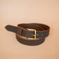 The Real McCaul Leathergoods Belts Legacy Casual Belt 38mm - Rustic Brown Australian Made Australian Owned Solid Leather Men's Belt - Handmade in Australia - Rustic Brown - Brass Buckle