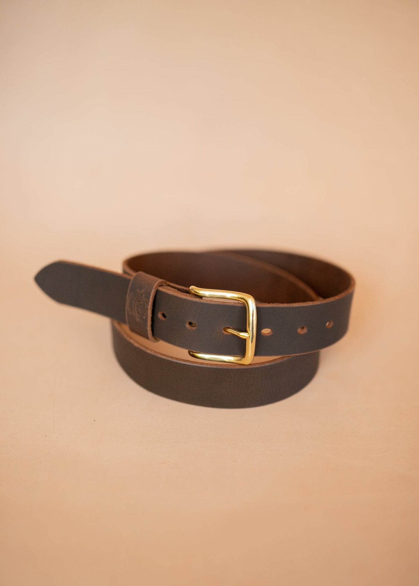 The Real McCaul Leathergoods Belts Legacy Casual Belt 38mm - Rustic Brown Australian Made Australian Owned Solid Leather Men's Belt - Handmade in Australia - Rustic Brown - Brass Buckle