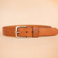 The Real McCaul Leathergoods Belts Legacy Casual Belt 38mm - Rustic Tan Australian Made Australian Owned Solid Leather Men's Belt - Handmade in Australia - Black - Brass Buckle