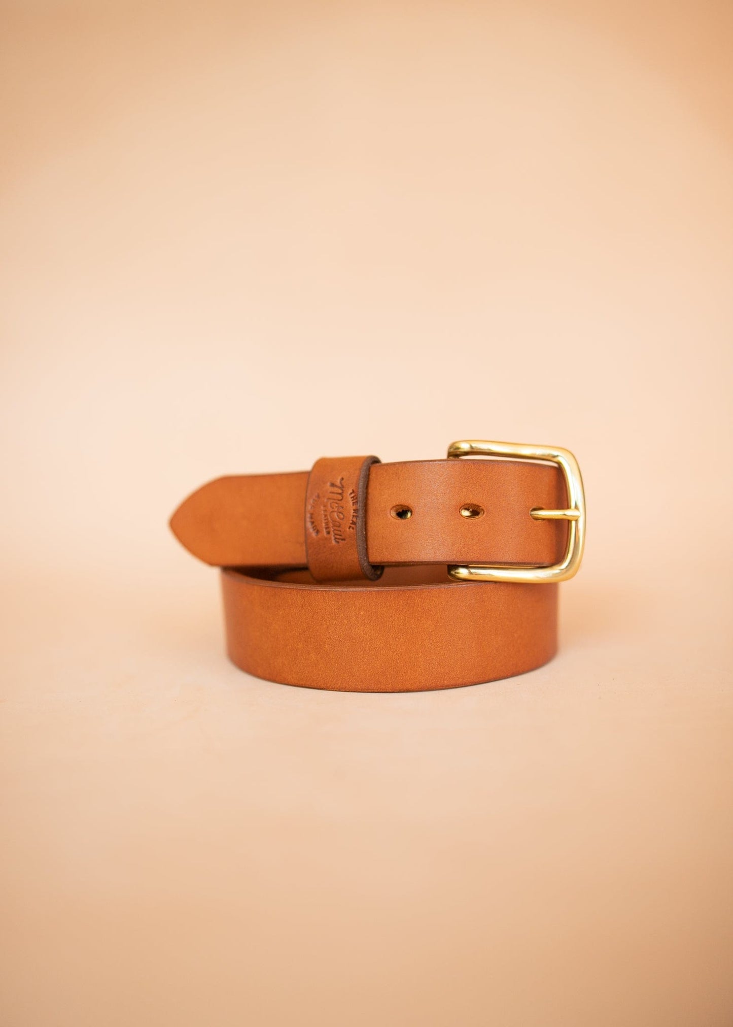 The Real McCaul Leathergoods Belts Legacy Casual Belt 38mm - Rustic Tan Australian Made Australian Owned Solid Leather Men's Belt - Handmade in Australia - Black - Brass Buckle