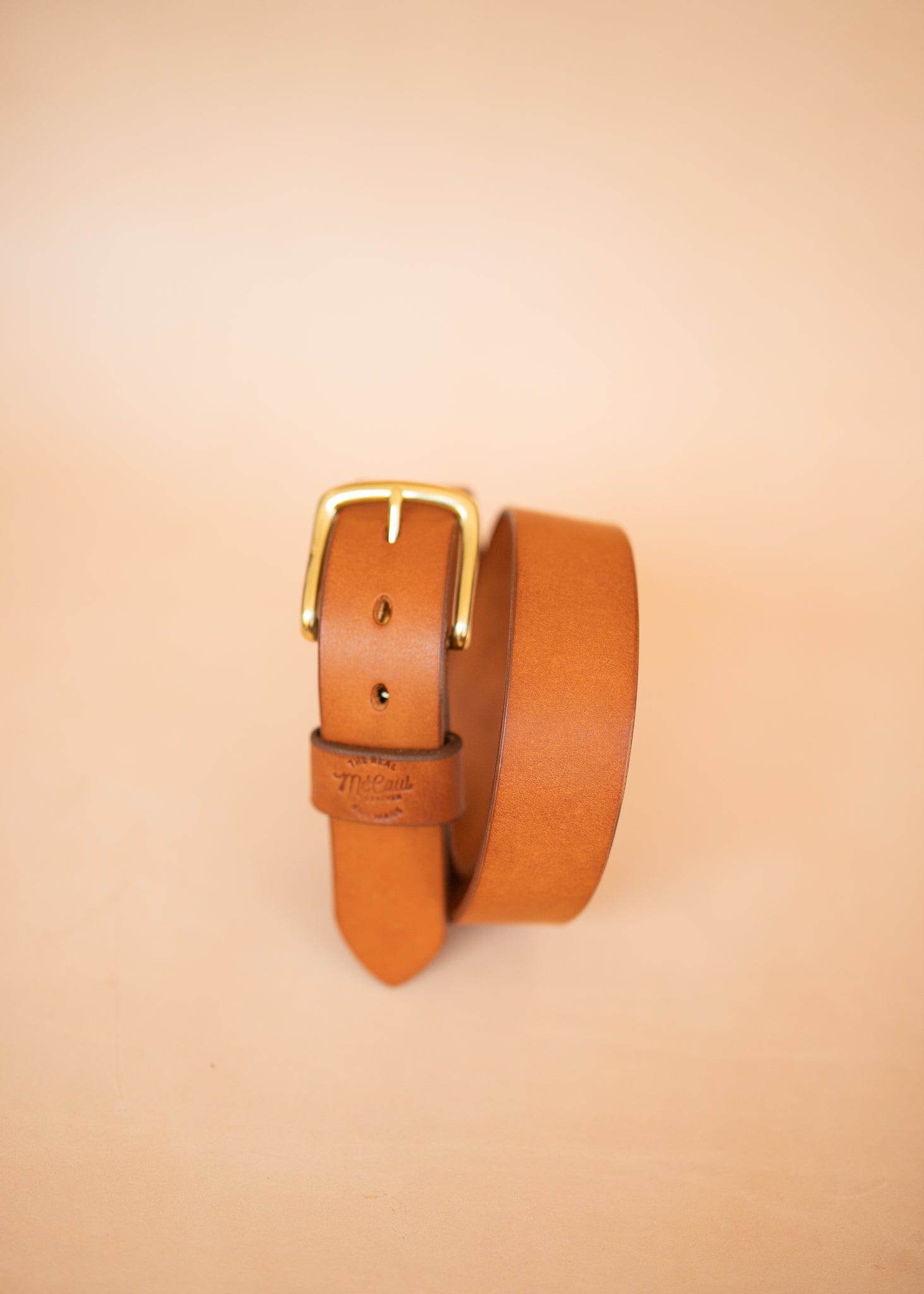 The Real McCaul Leathergoods Belts Legacy Casual Belt 38mm - Rustic Tan Australian Made Australian Owned Solid Leather Men's Belt - Handmade in Australia - Black - Brass Buckle