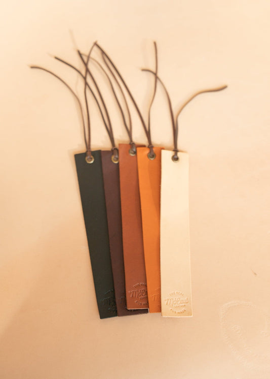 The Real McCaul Leathergoods Bookmark Australian Made Australian Owned Leather Bookmark Handmade in Australia