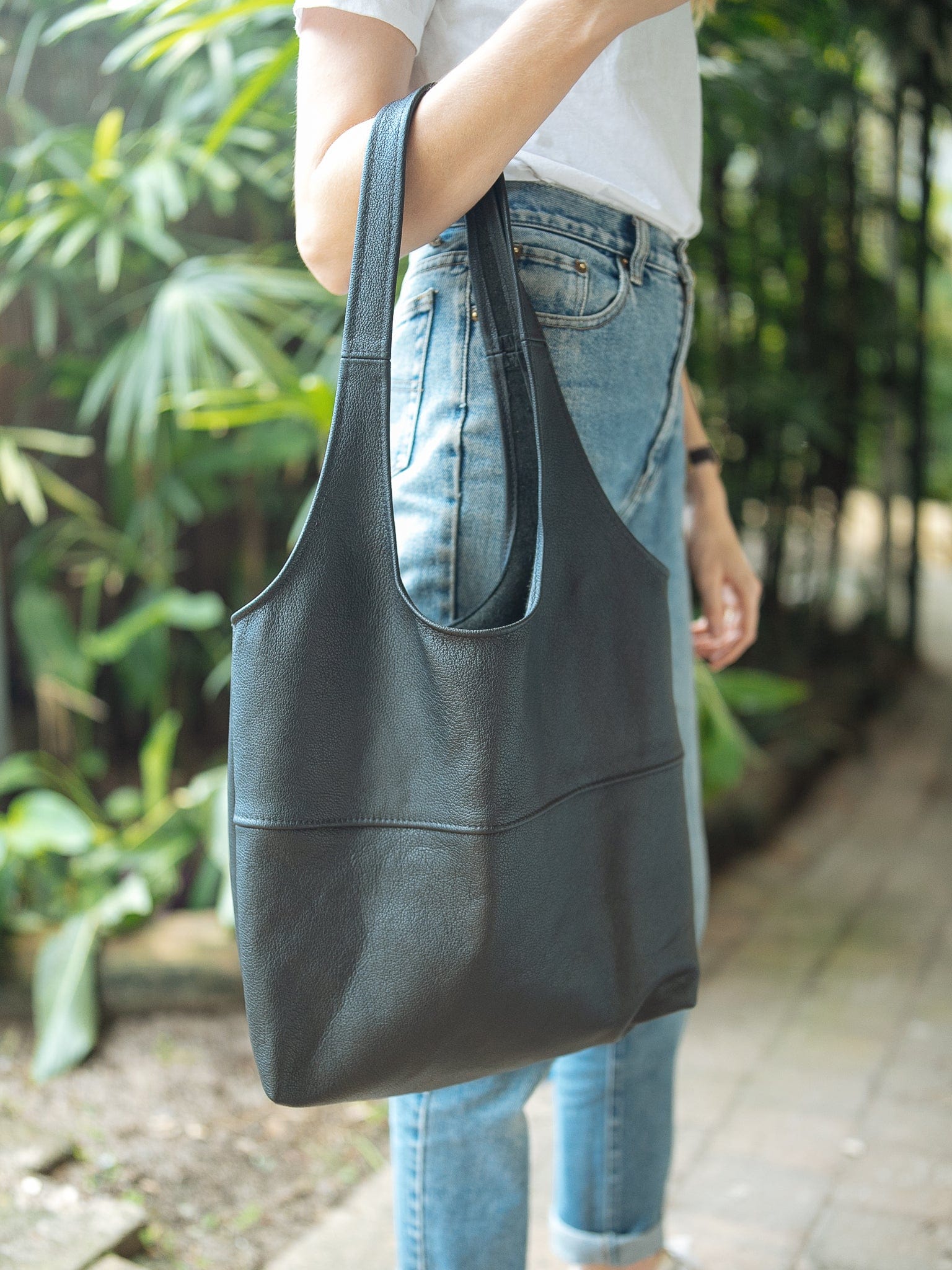 安い超激安real leather handmade bag denim pocket トートバッグ