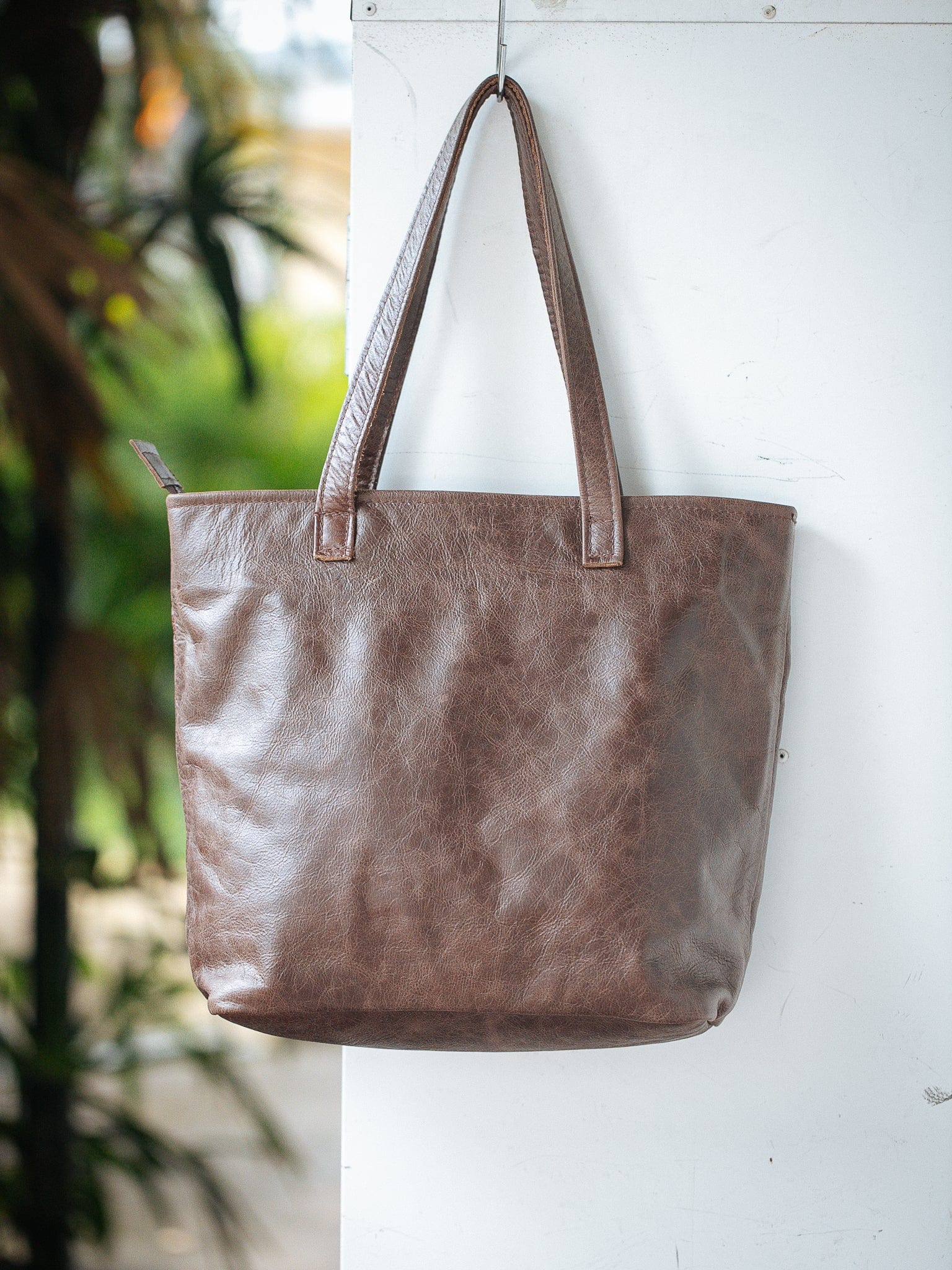 The Real McCaul Leathergoods Handbags Cafe The Michelle Handbag - Premium Marble Brown Australian Made Australian Owned Leather Women's HandBag Australian Made