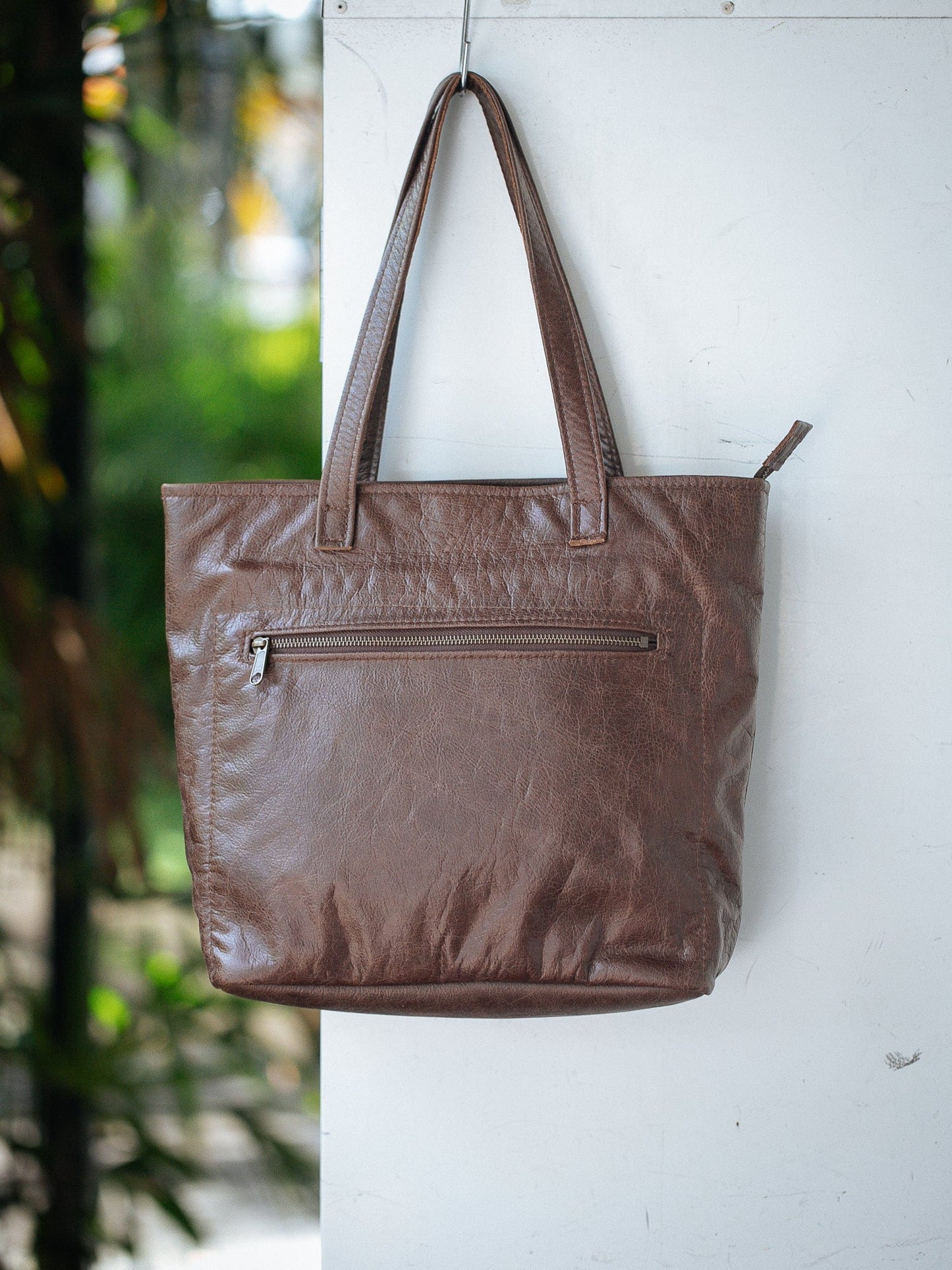 The Real McCaul Leathergoods Handbags Cafe The Michelle Handbag - Premium Marble Brown Australian Made Australian Owned Leather Women's HandBag Australian Made