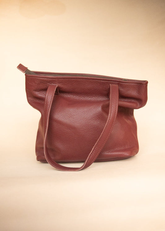 The Real McCaul Leathergoods Handbags The Michelle Handbag - Burgundy Australian Made Australian Owned Leather Women's HandBag Australian Made