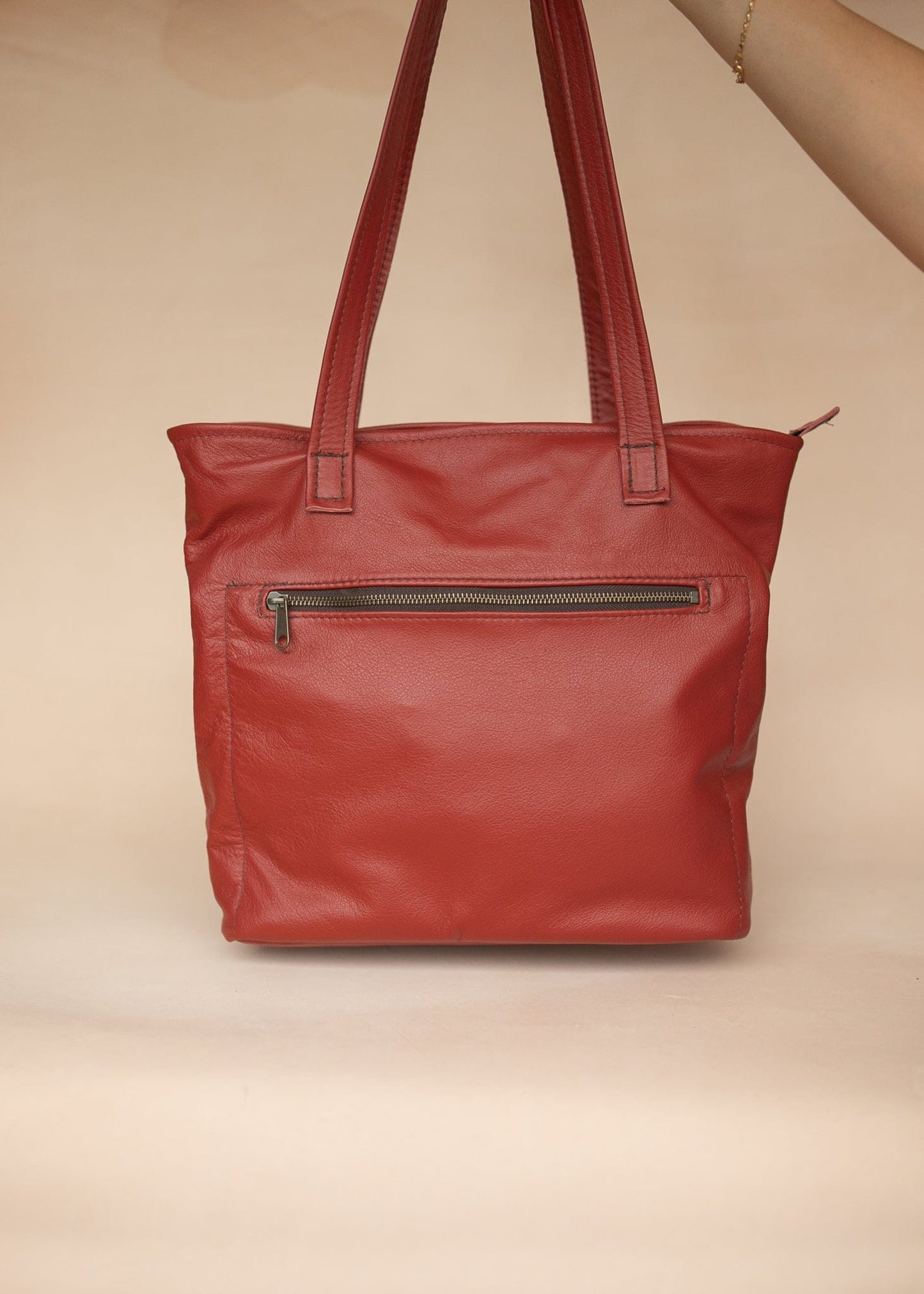 The Real McCaul Leathergoods Handbags The Michelle Handbag - Red Australian Made Australian Owned Leather Women's HandBag Australian Made