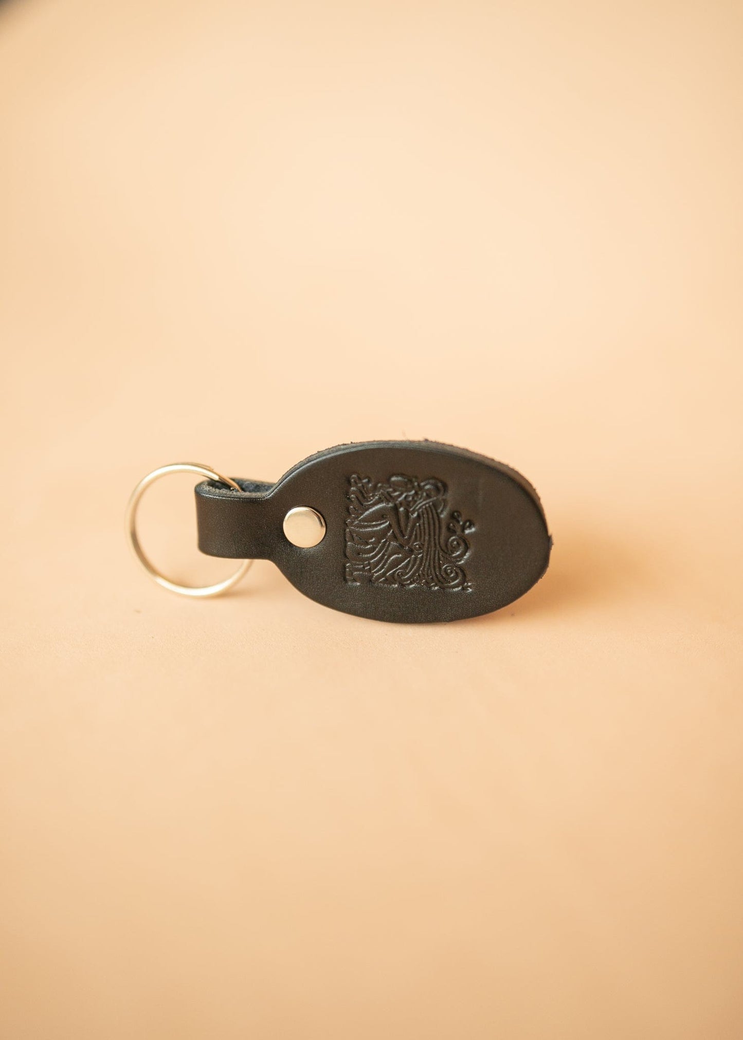 The Real McCaul Leathergoods Keyring Aquarius Keyring - Zodiac Horoscope Star Sign - Black Australian Made Australian Owned Horoscope Zodiac Star Sign Keyring Leather Made in Australia