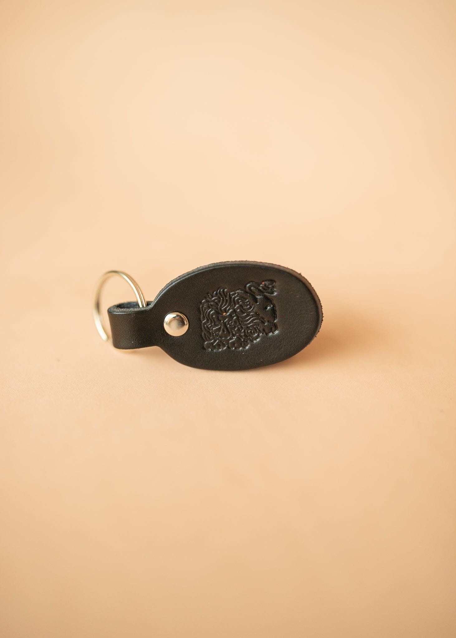 The Real McCaul Leathergoods Keyring Leo Keyring - Zodiac Horoscope Star Sign - Black Australian Made Australian Owned Horoscope Zodiac Star Sign Keyring Leather Made in Australia