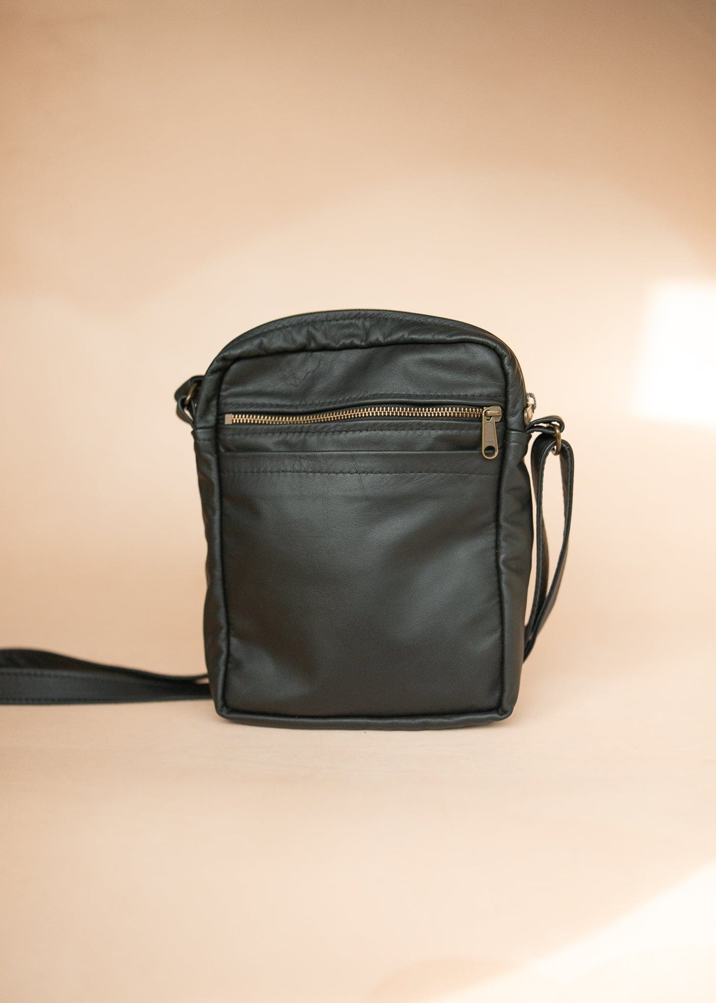 The Real McCaul Leathergoods Manbag Black Charlie Satchel Sidebag - Cowhide Australian Made Australian Owned Charlie Leather Sidebag Satchel Man Bag- Made In Australia