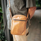 The Real McCaul Leathergoods Manbag Charlie Satchel Sidebag - Cowhide Australian Made Australian Owned Charlie Leather Sidebag Satchel Man Bag- Made In Australia