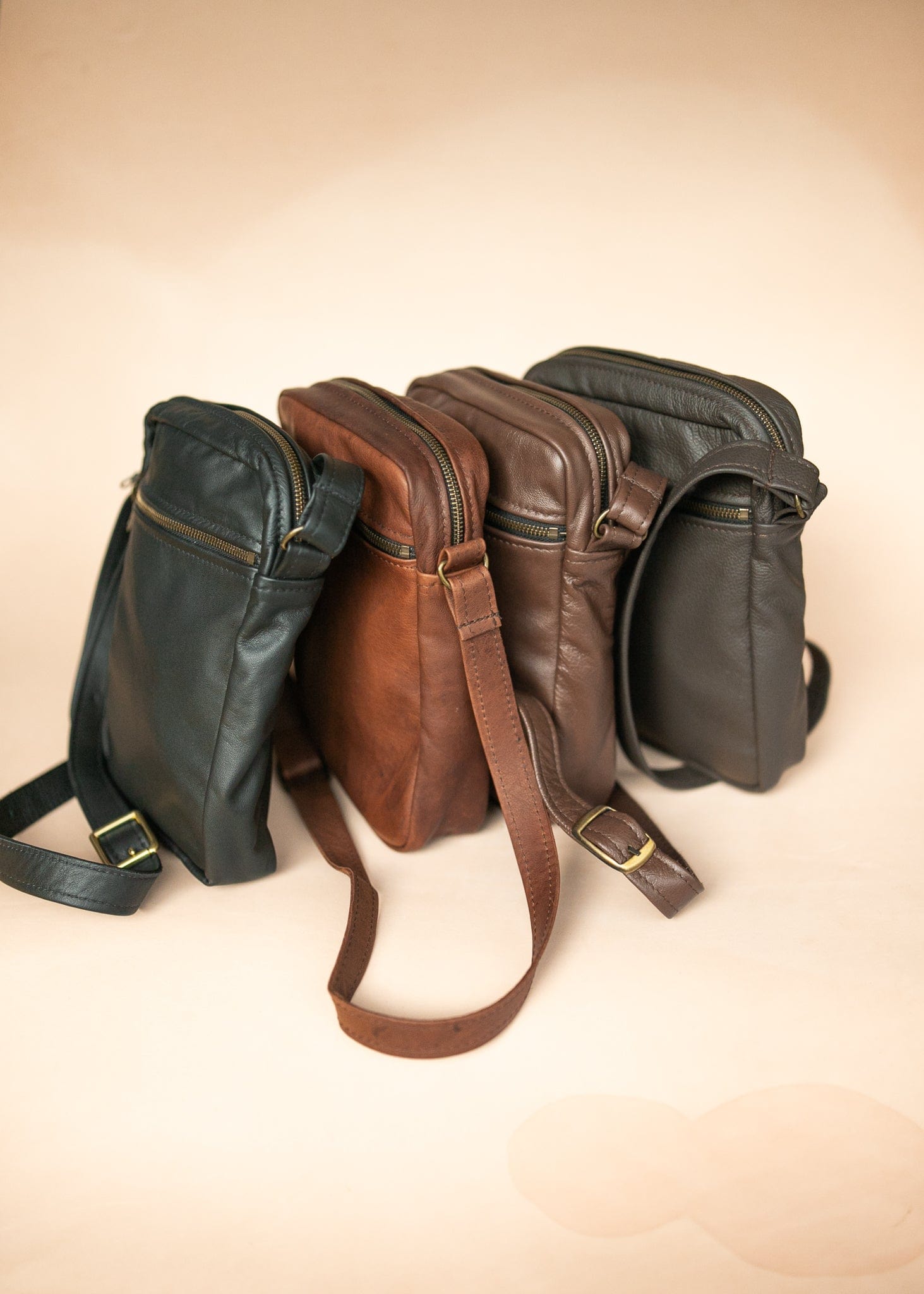 The Real McCaul Leathergoods Manbag Charlie Satchel Sidebag - Cowhide Australian Made Australian Owned Charlie Leather Sidebag Satchel Man Bag- Made In Australia