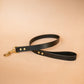 The Real McCaul Leathergoods Pet Leashes Wide Dog Leash - Black Australian Made Australian Owned Leather Dog Leash with Brass Fittings- Australian Made