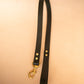 The Real McCaul Leathergoods Pet Leashes Wide Dog Leash - Black Australian Made Australian Owned Leather Dog Leash with Brass Fittings- Australian Made