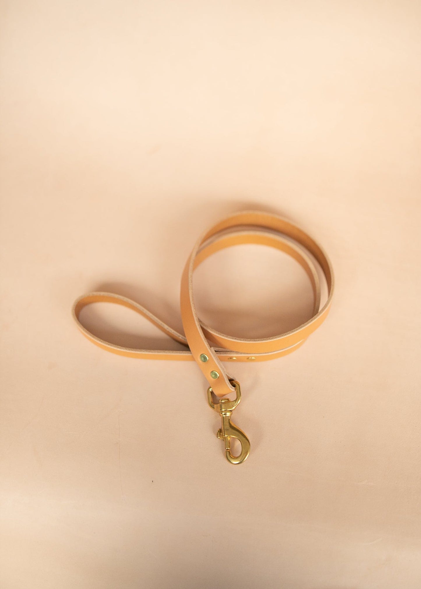 The Real McCaul Leathergoods Pet Leashes Wide Dog Leash - Natural Australian Made Australian Owned Leather Dog Collar and Lead with Brass Fittings- Australian Made