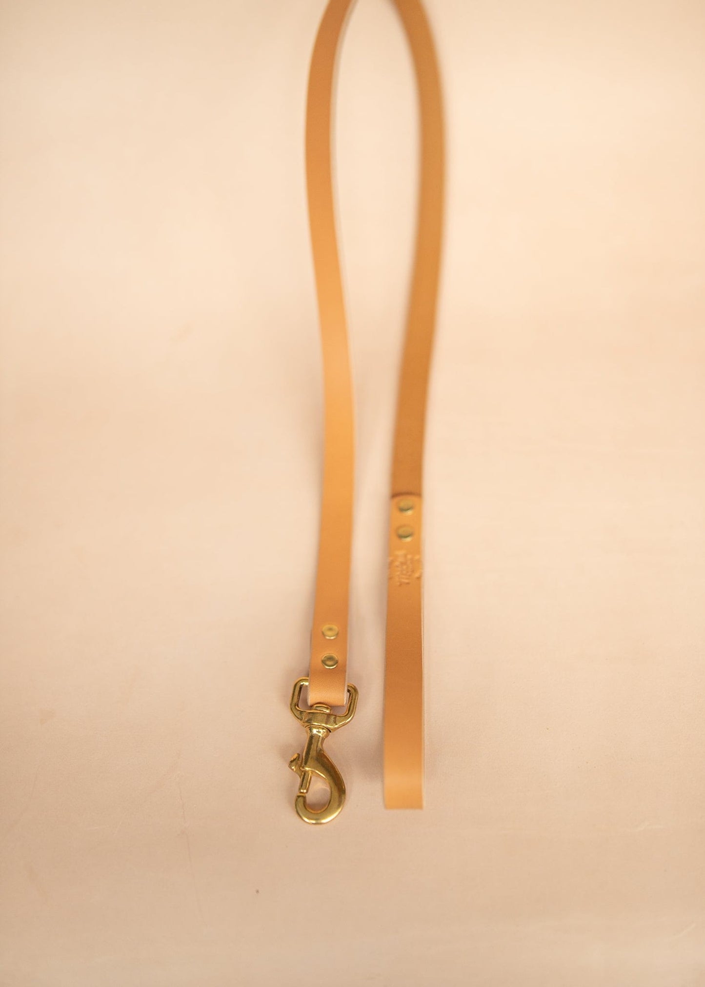 The Real McCaul Leathergoods Pet Leashes Wide Dog Leash - Natural Australian Made Australian Owned Leather Dog Collar and Lead with Brass Fittings- Australian Made