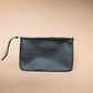 The Real McCaul Leathergoods Purses Black / Kangaroo / Silver Clementine Clutch - Kangaroo Australian Made Australian Owned Clementine Leather Clutch- Made In Australia YKK Zips