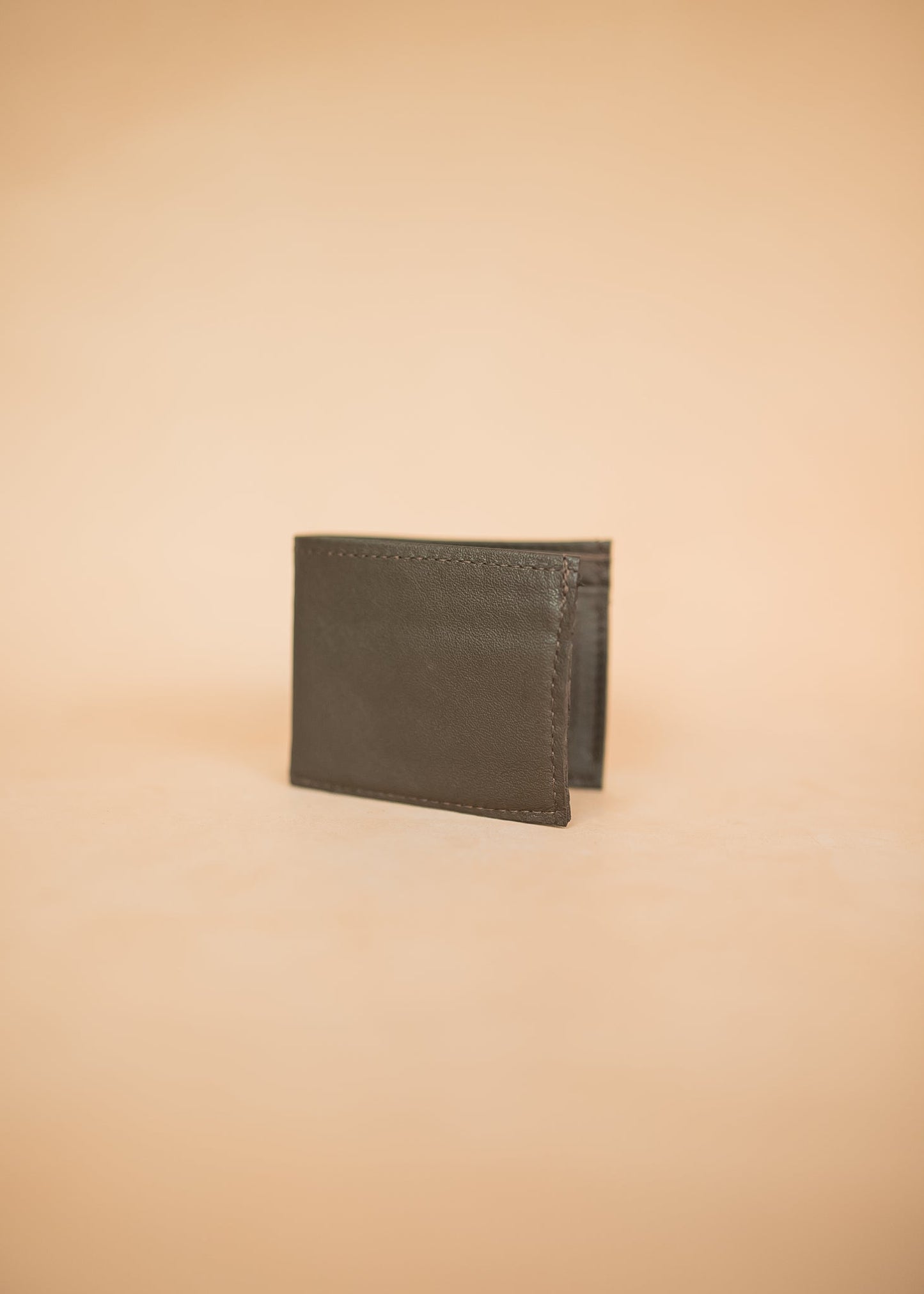 The Real McCaul Leathergoods Wallet Dark Brown Small Bifold Wallet with Window - Cowhide Australian Made Australian Owned Australian Made Small Bi-Fold Leather Wallet with Window - Cowhide