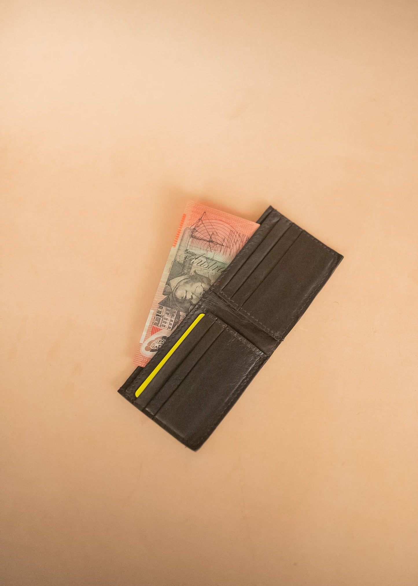 The Real McCaul Leathergoods Wallet Small Bifold Wallet - Kangaroo Australian Made Australian Owned Small Bi-Fold Wallet Australian Made - Kangaroo