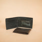 The Real McCaul Leathergoods Wallet Small Bifold Wallet with Window - Kangaroo Australian Made Australian Owned Small Bifold Wallet with Window - Kangaroo