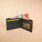 The Real McCaul Leathergoods Wallet Small Bifold Wallet with Window - Kangaroo Australian Made Australian Owned Small Bifold Wallet with Window - Kangaroo