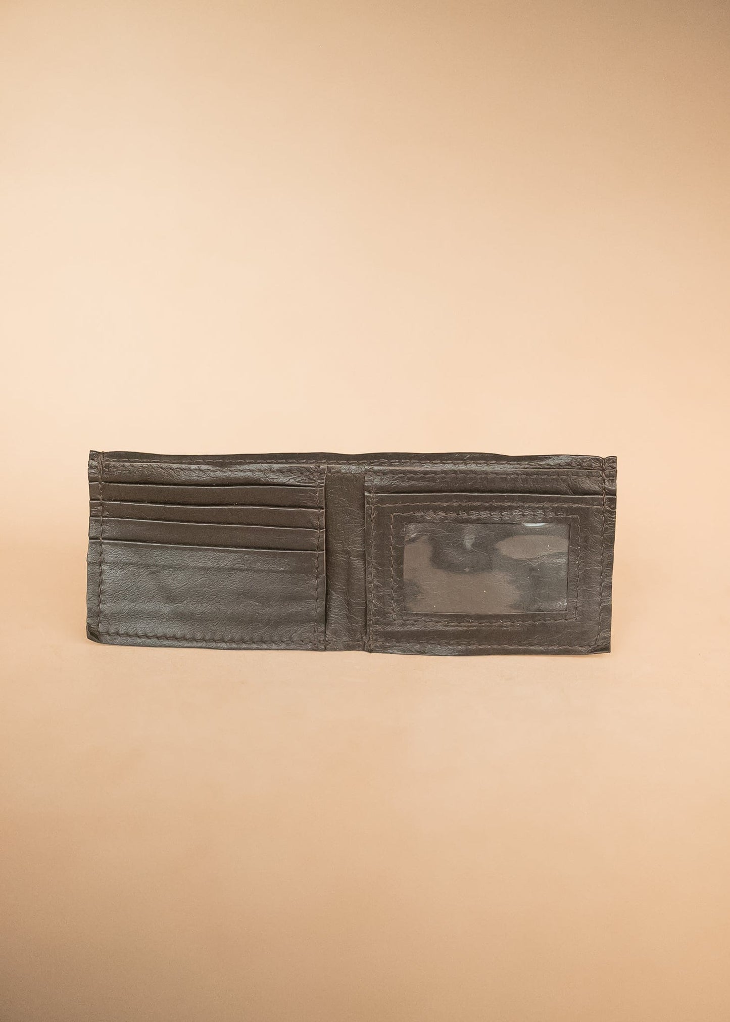 The Real McCaul Leathergoods Wallet Small Bifold Wallet with Window - Kangaroo Australian Made Australian Owned Small Bifold Wallet with Window - Kangaroo