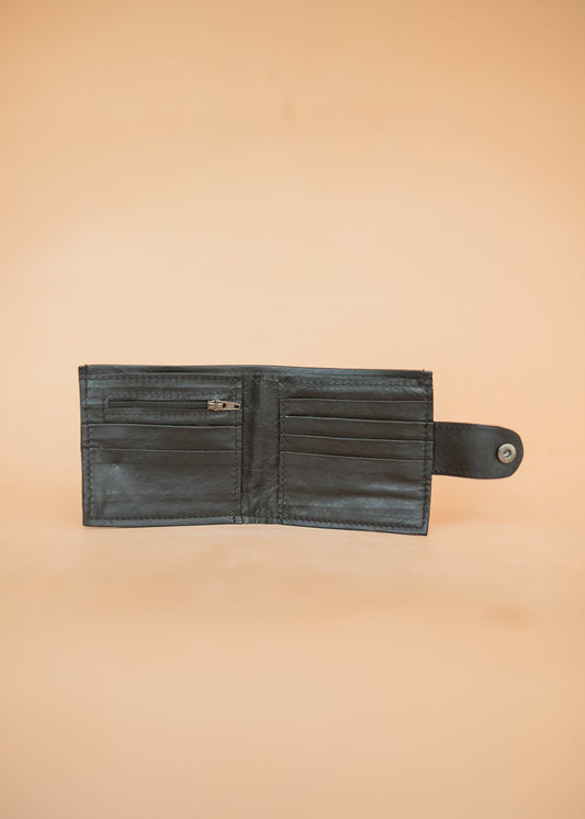 The Real McCaul Leathergoods Wallets Bifold Wallet With Coin Zip - Kangaroo Australian Made Australian Owned Australian Made Leather Bifold Wallet With Coin Zip and Clip - Kangaroo