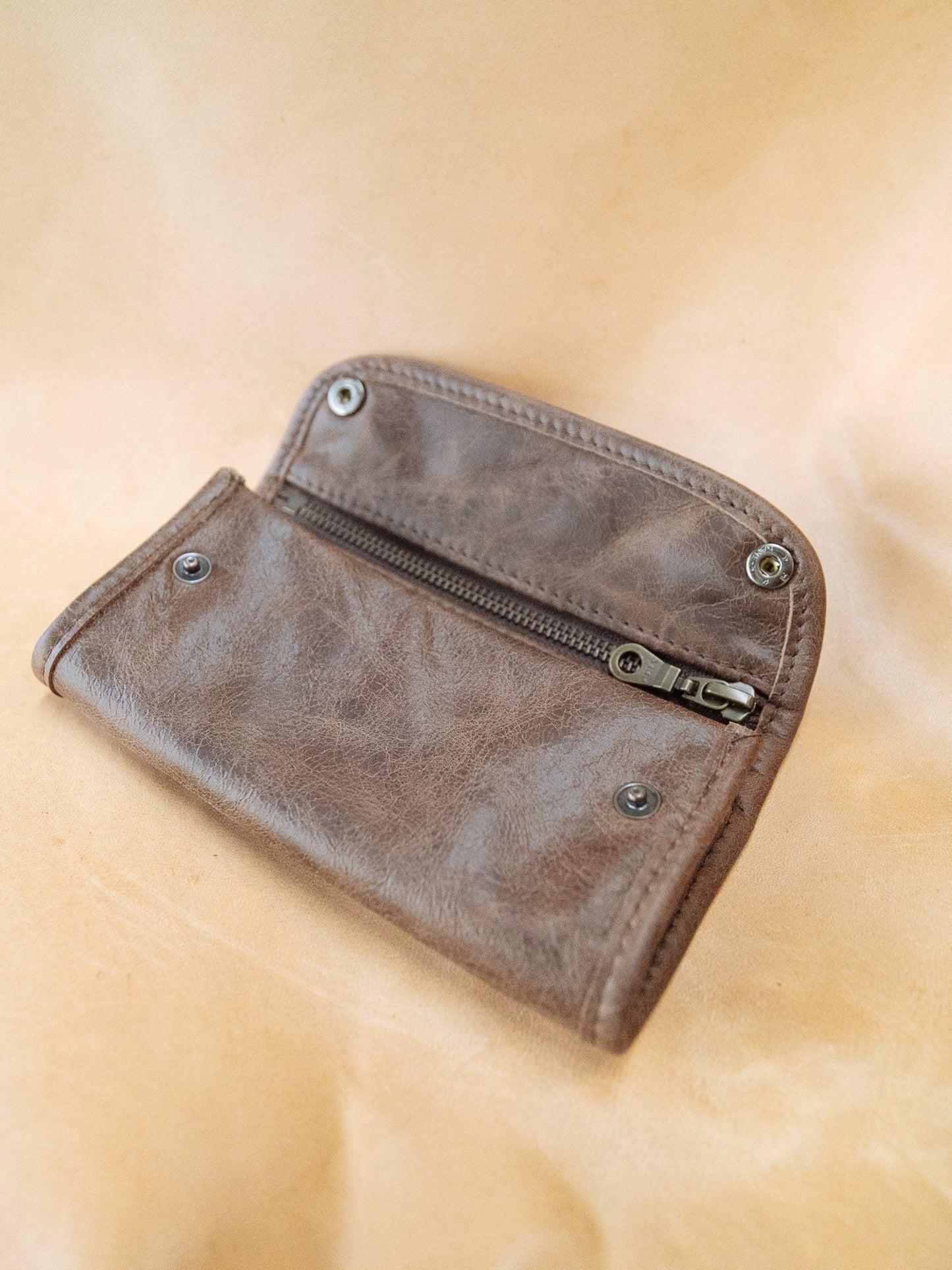 The Real McCaul Tobacco Pouches Tri Fold Tobacco Pouch - Cowhide Australian Made Australian Owned Leather Tobacco Pouch Australian Made Kangaroo & Cowhide Leather