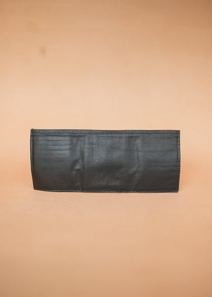 The Real McCaul Wallets Black / No Coin Zip Trifold Wallet - Cowhide Australian Made Australian Owned Tri-Fold Men's Wallet - MADE IN AUSTRALIA - Kangaroo & Cowhide Nappa