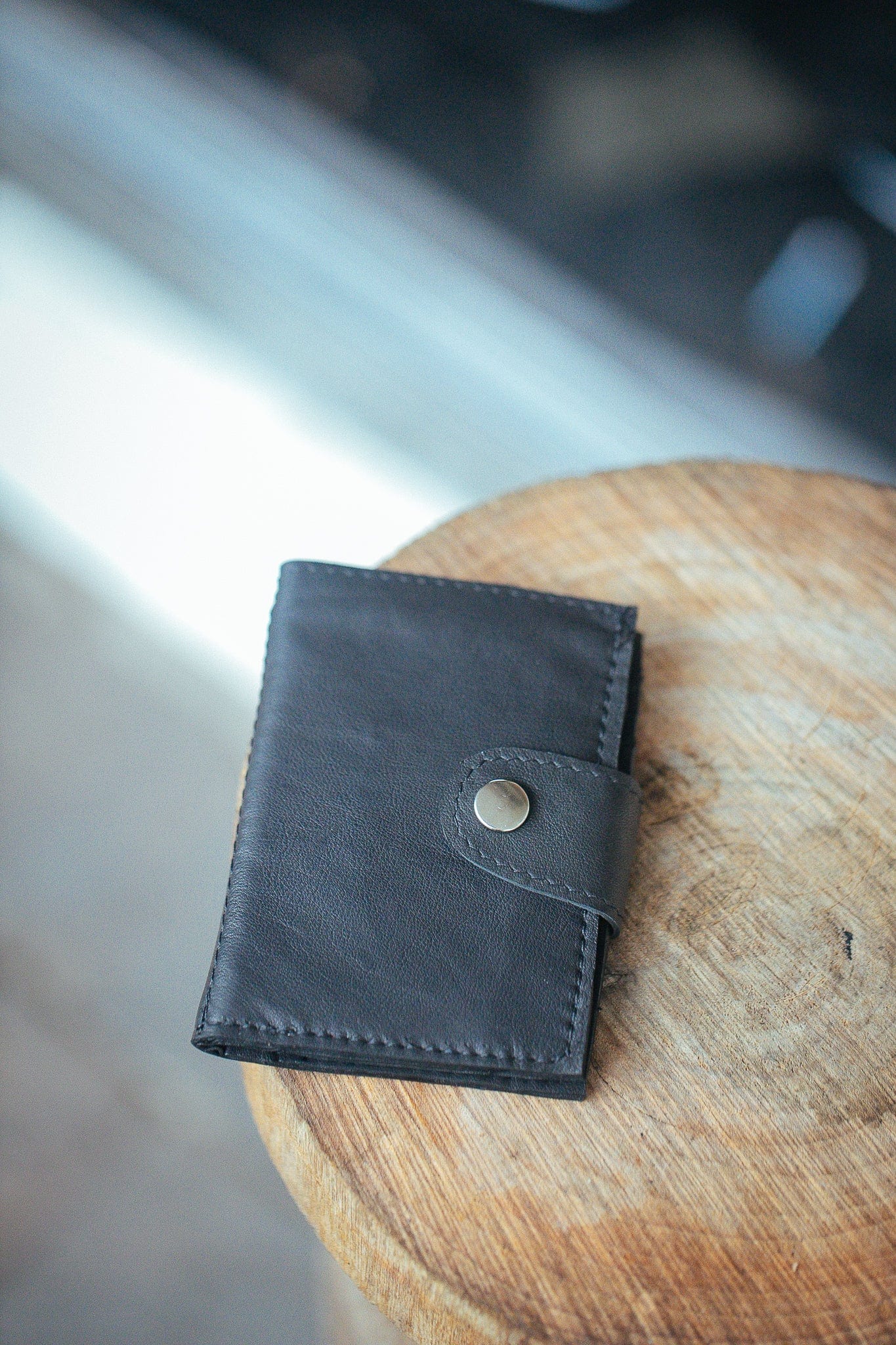 The Real McCaul Wallets Black The Andri Wallet - Cowhide Australian Made Australian Owned Genuine Leather Ladies Small Wallet- Made In Australia with Kangaroo and Cowhide